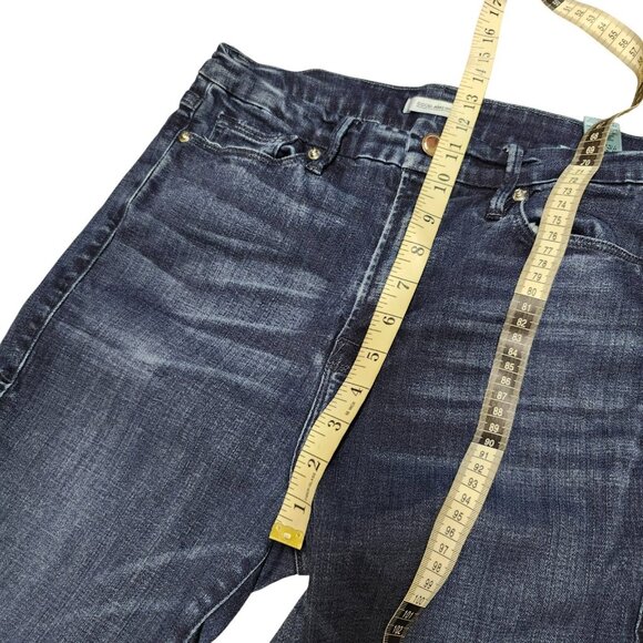 Good American Womens 10/30 Good Waist Crop Jeans Blue High Rise Dark Wash Denim - Picture 11 of 16